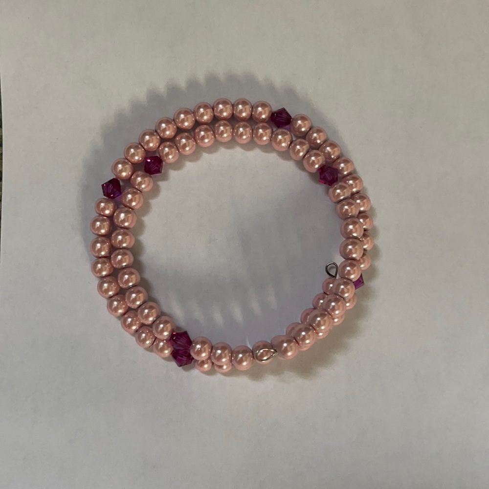 Magnetic, Pink and Swarovski Crystal accent Bracelet